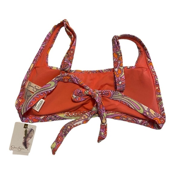 JESSICA SIMPSON Flower Child Scoop Retro Bra NWT - Picture 4 of 6